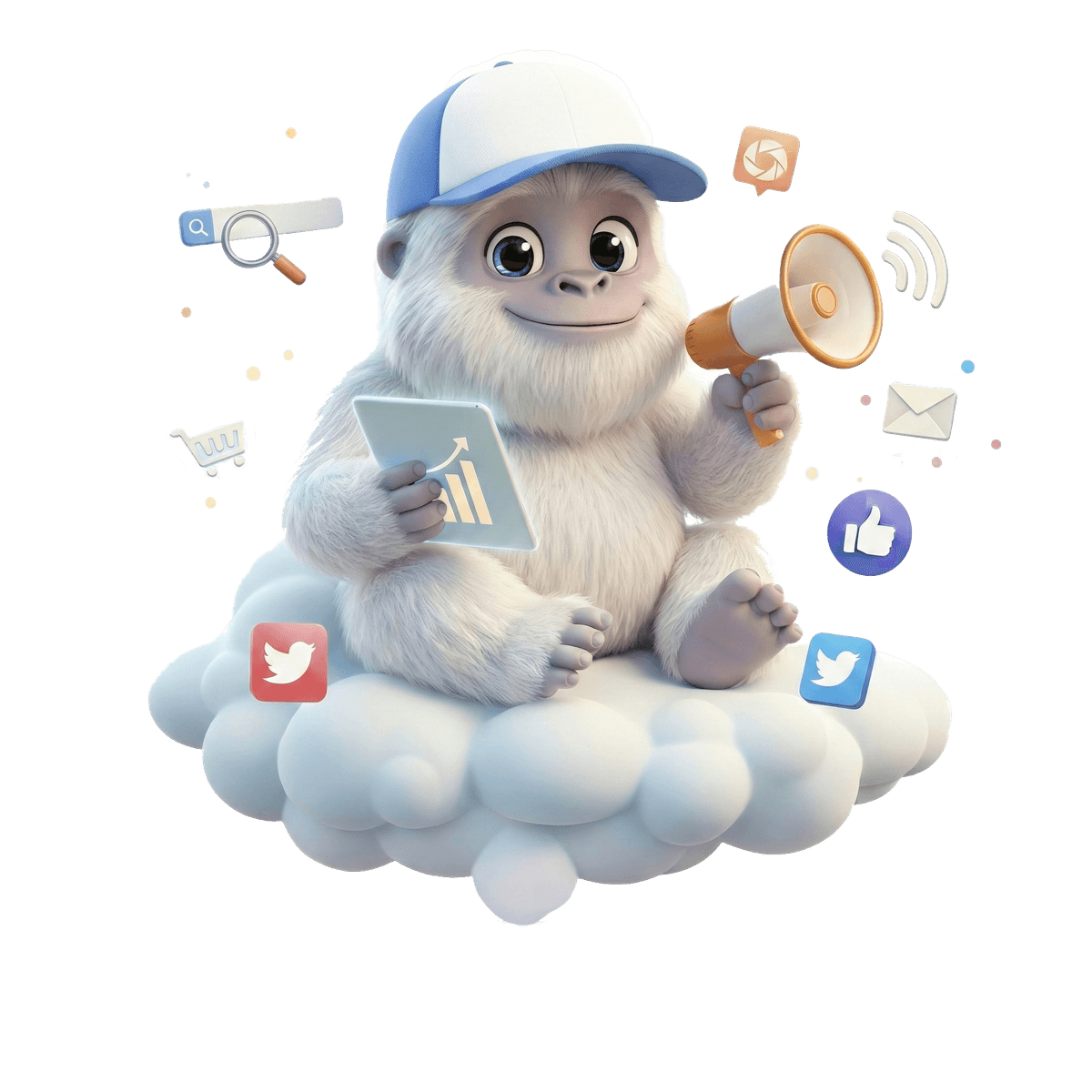 Yeti Pixels Marketing Mascot